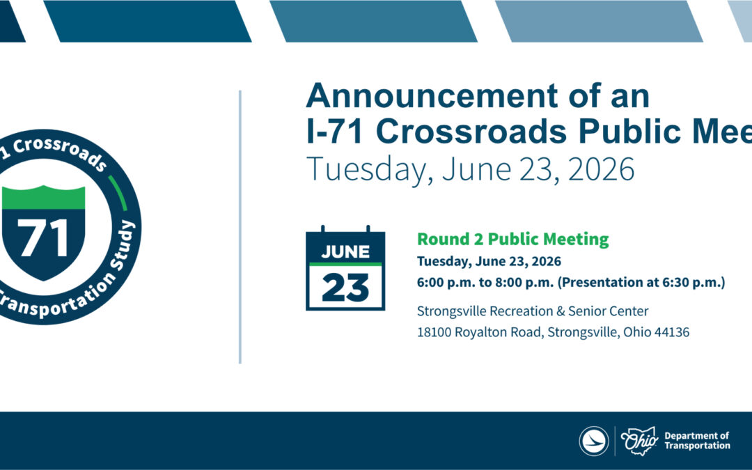 Public meeting: I-71 Crossroads Regional Transportation Study